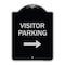 Signmission Designer Series-Visitor-parking Right, Black & Silver Heavy-Gauge Aluminum, 24" x 18", BS-1824-9868 A-DES-BS-1824-9868 - alternate 1
